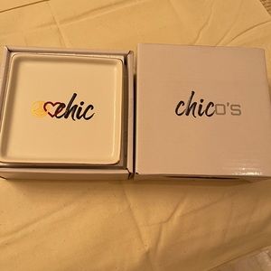 Chicos Peace Love Chic square dish